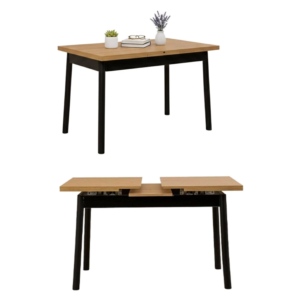 Pherkad, Tavolo Allungabile Allungabile, 75x153x75h cm Nero