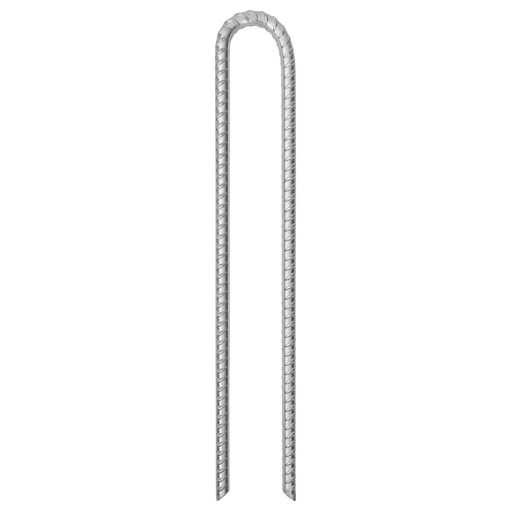 Picchetti Tenda 12 pz Forma di U 41,5 cm ?12 mm Acciaio Zincato CFW6076483