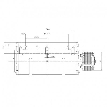 Ventola tangenziale EBM QLZ06/1800B39-2518H-140 Motore Destro