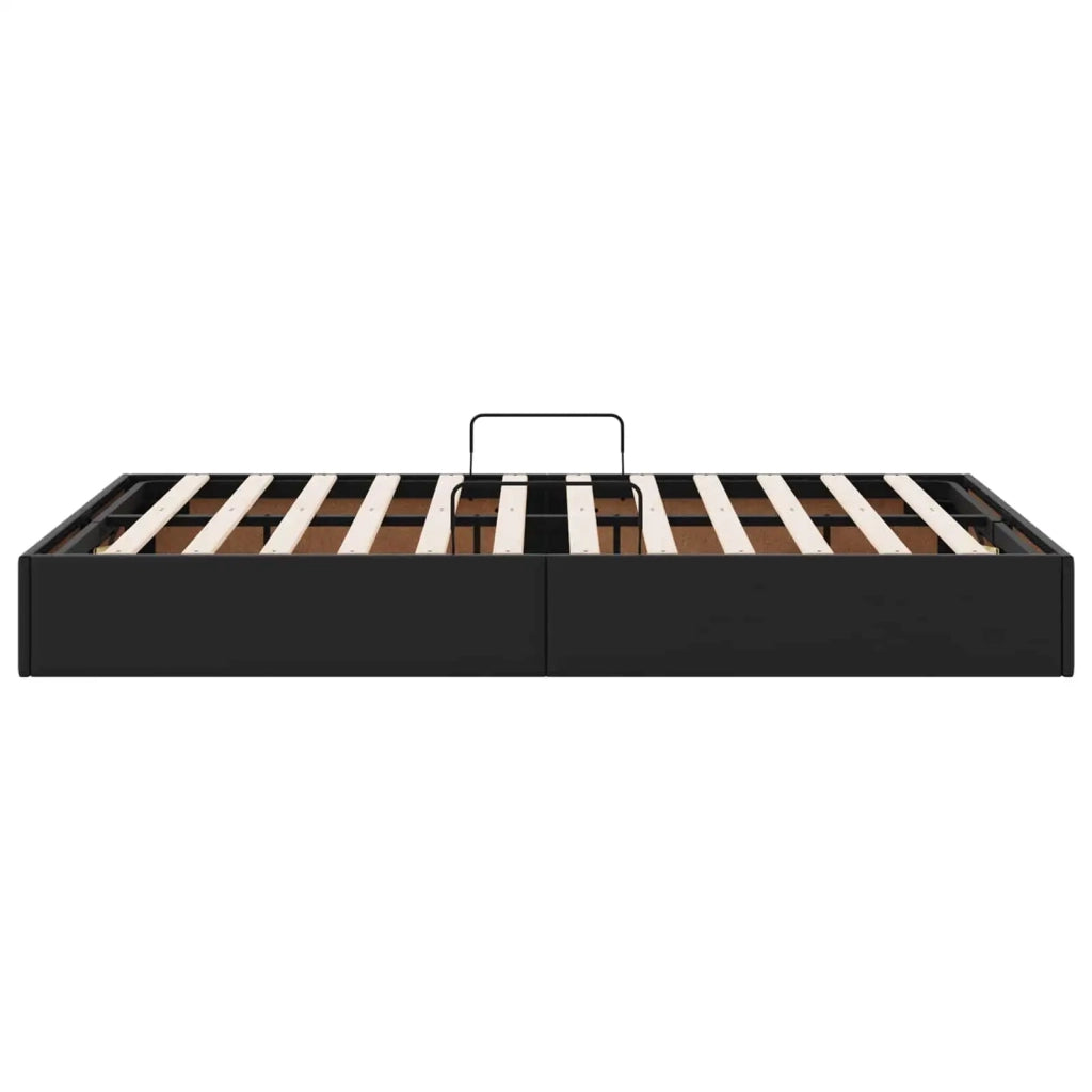Letto ottomano Nero 120 x 190 cm Pelle Sintetica 3442762