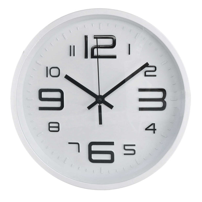 Orologio da Parete Ø30 cm in Plastica Bianco