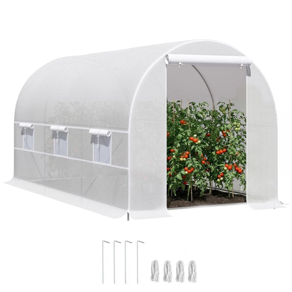 Serra tunnel da giardino 8m2 ¨C zephmum ¨C 400x200x200 cm bianco
