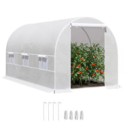 Serra tunnel da giardino 8m2 ¨C zephmum ¨C 400x200x200 cm bianco