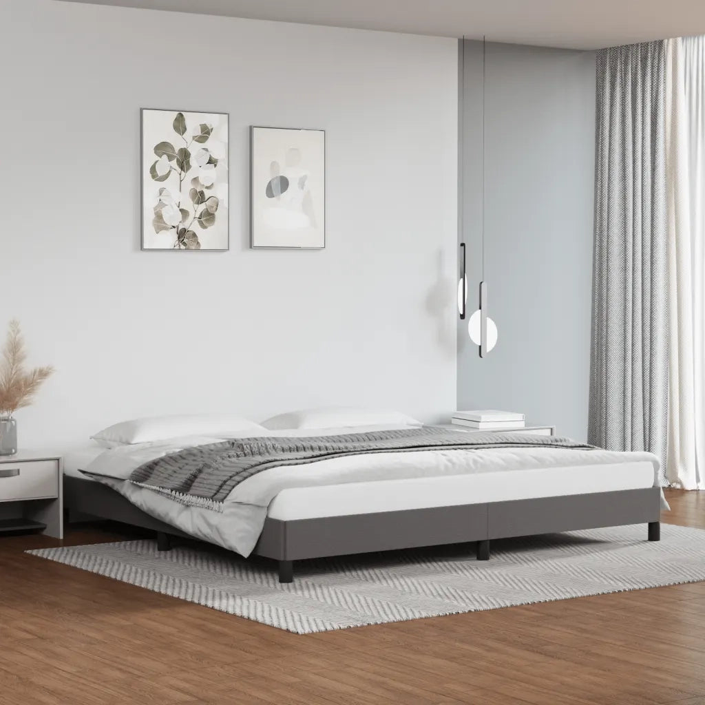 Giroletto-Struttura Letto Grigio 200x200 cm in Similpelle 410915
