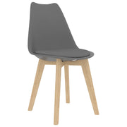 Sedie da Pranzo 4 pz Grigie in Plastica 244786