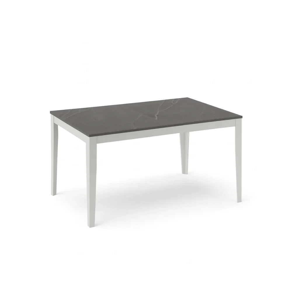 Tavolo da pranzo allungabile effetto marmo antracite Moon 156-316x90 cm fino a 12 posti Made in Italy | Duzzle