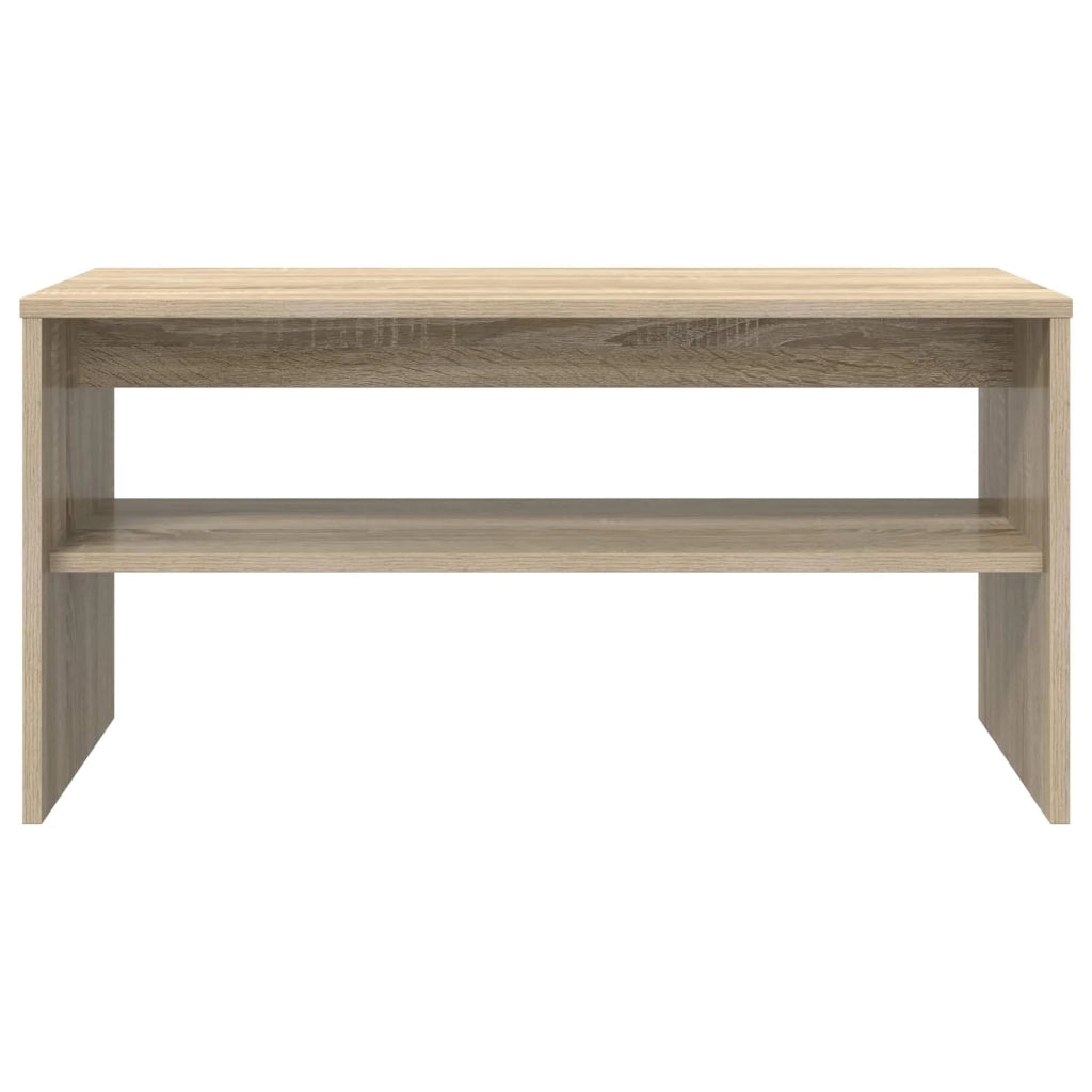 Mobile TV basso rettangolare moderno 80 x 35 x 40 cm con elegante spazio di archiviazione in legno ingegnerizzato rovere Sonoma 02_0058347