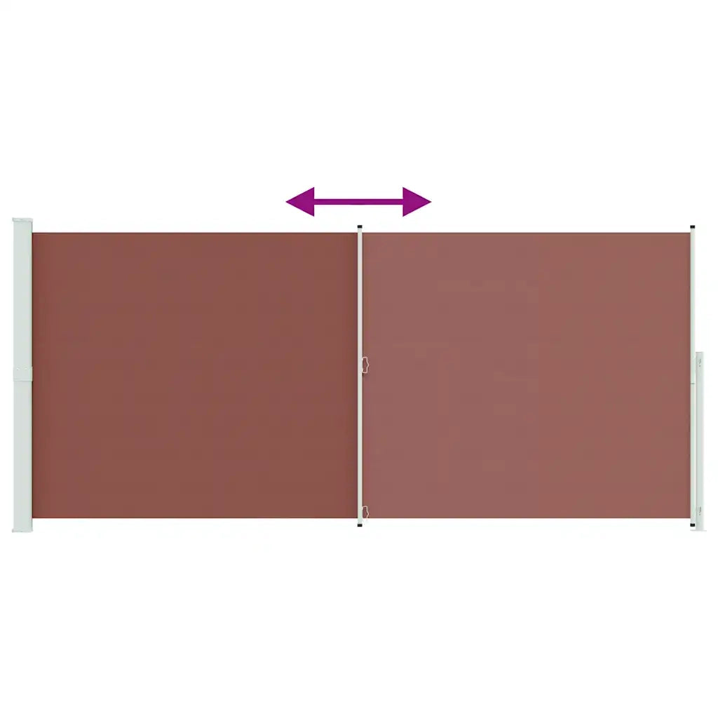 Tenda Laterale Retrattile per Patio 220x500 cm Marrone 313432