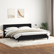 Giroletto a Molle con Materasso Nero 200x220 cm in Velluto 3318173