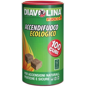 ACCENDIFUOCO 100 CUBI DIAVOLINA ECOLOGICO 15317- 6,0 pz