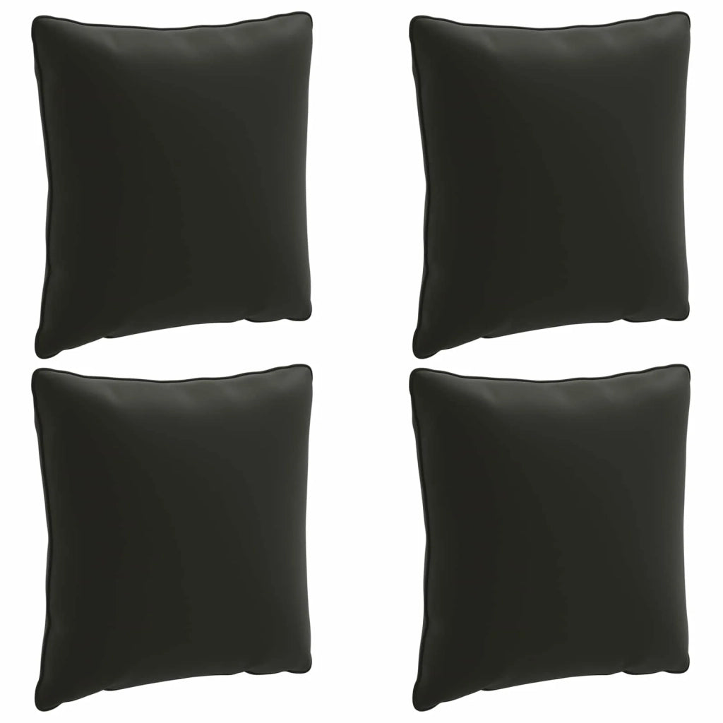 Cuscini per Schiena a 4 Pezzi PUTTEN 4 pcs 100% Poliestere Nero 945138