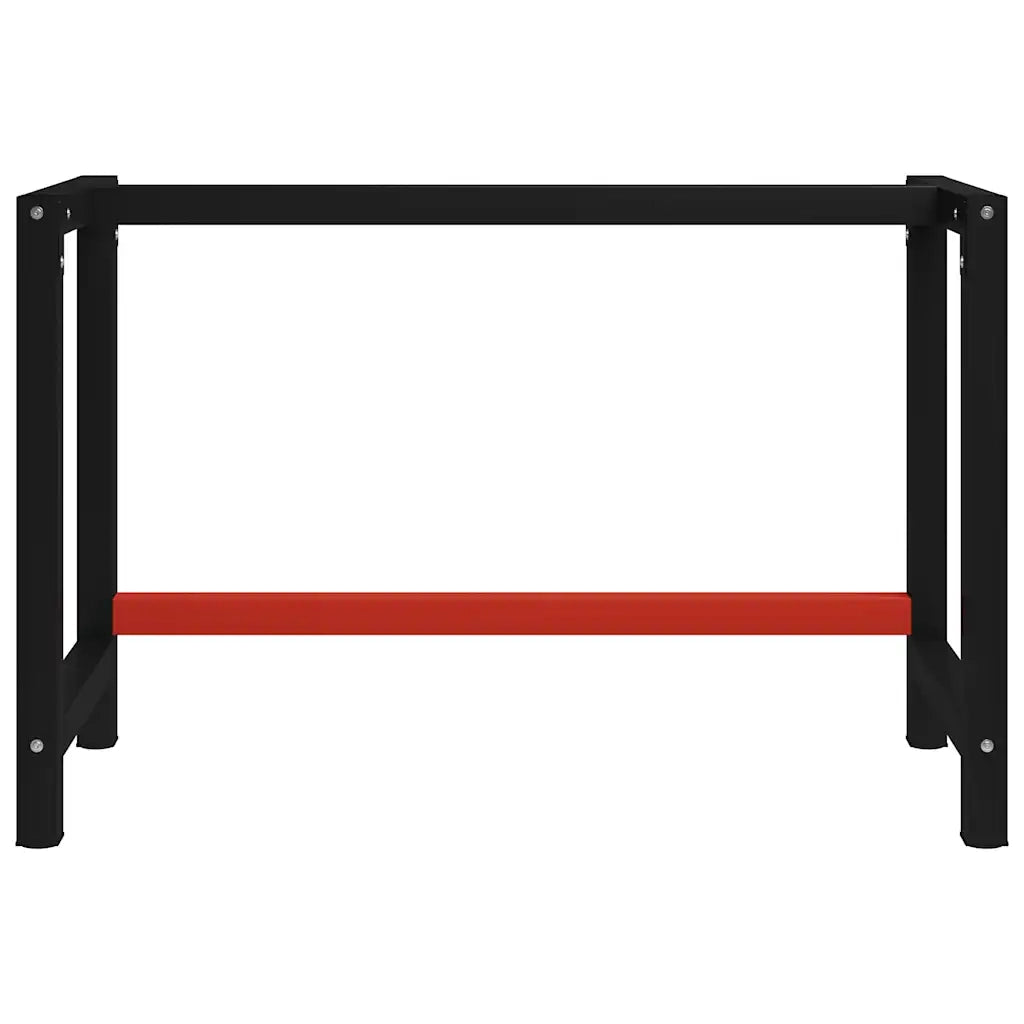 Telaio per Banco da Lavoro in Metallo 120x57x79 cm Nero e Rosso CFW4049434