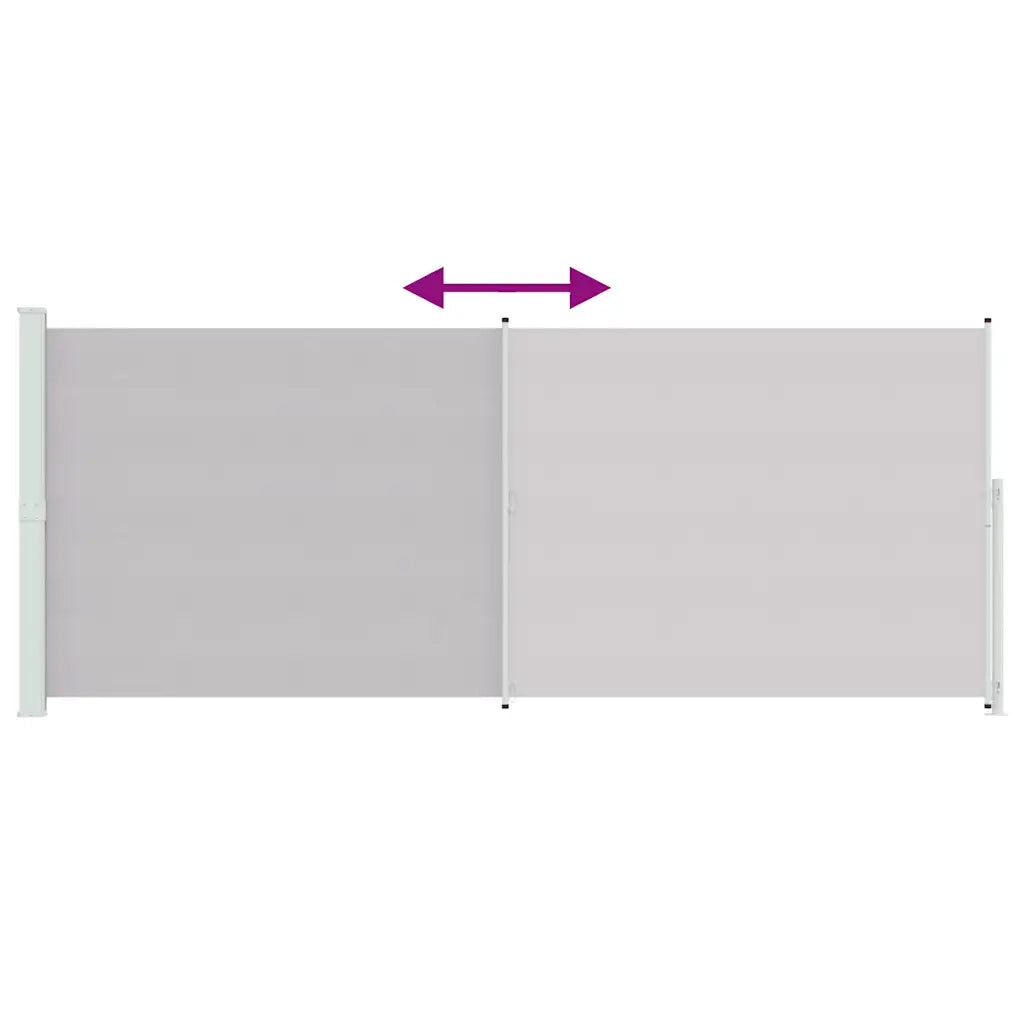Tenda Laterale Retrattile per Patio 200x514 cm Grigia 313419