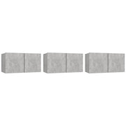 Mobile TV multimediale mensola TV supporto TV sala da pranzo soggiorno camera da letto montaggio a parete 3 pezzi 60 x 30 x 30 cm grigio 02_0029191