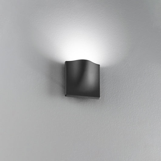 Applique Da Esterno Moderna Collina Alluminio Grigio Led 12W 3000K