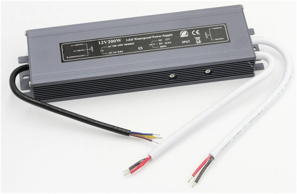 Alimentatore LED 200W 12V 16,7A IP67 Slim IdeaLED ID-3045
