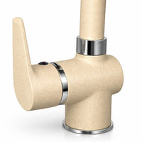 Miscelatore per cucina, canna girevole ad ombrello, finitura avena