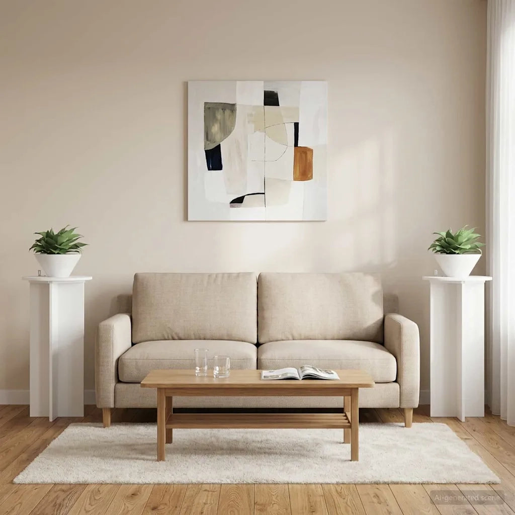 Supporto per piante 2 pcs Bianco Lucido 40 x 40 x 80 cm