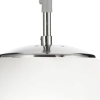 Sospensione Contemporanea Atomo Acciaio Argento Vetro 1 Luce E27