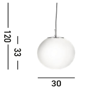 Sospensione Contemporanea Atomo Acciaio Argento Vetro 1 Luce E27