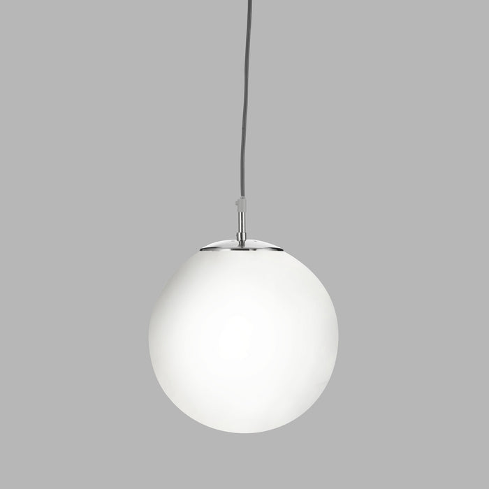 Sospensione Contemporanea Atomo Acciaio Argento Vetro 1 Luce E27