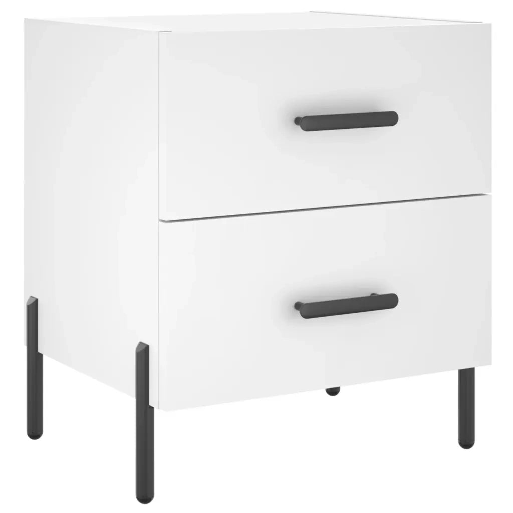 Comodino-Tavolino da notte Bianco 40x35x47,5 cm in Legno Multistrato 219761
