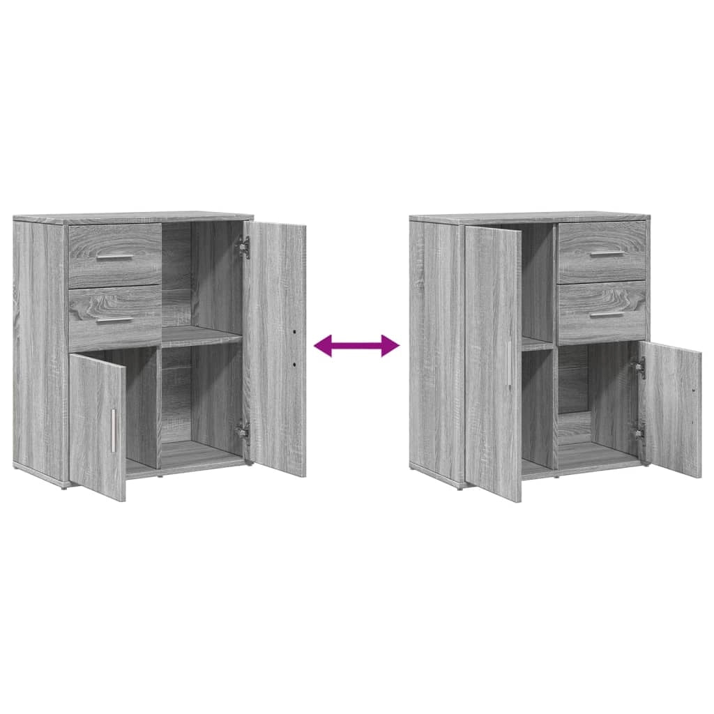 Buffet credenza cassettiera armadio mobile contenitore organizer cucina soggiorno Sonoma 60 x 31 x 70 cm legno ingegnerizzato grigio 02_0036387