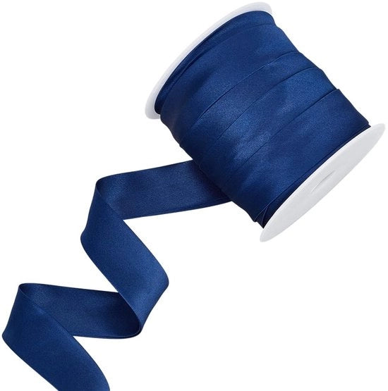 Banda di tessuto 25 m - Banda di tessuto satinata - Doppia piega - Polyester resistente - Ideale per abbigliamento e artigianato fai da te - 25 mm di larghezza