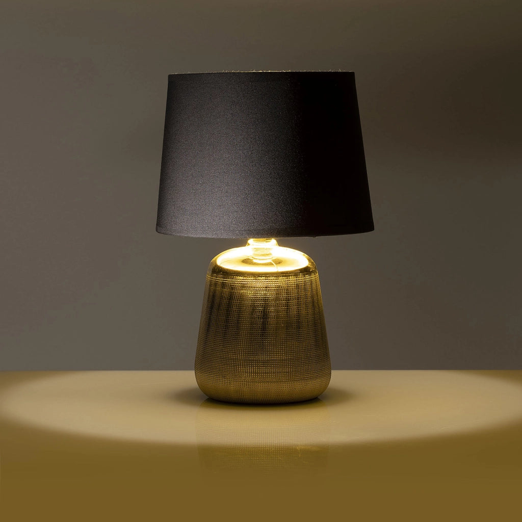 Lampada da tavolo RAQUEL oro/nero