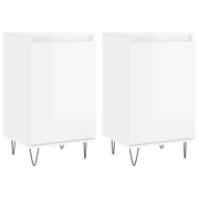 Buffet credenza cassettiera armadio mobile contenitore organizer per cucina soggiorno salotti set da 2 lucido 40 x 35 x 70 cm legno ingegnerizzato marrone 02_0036704