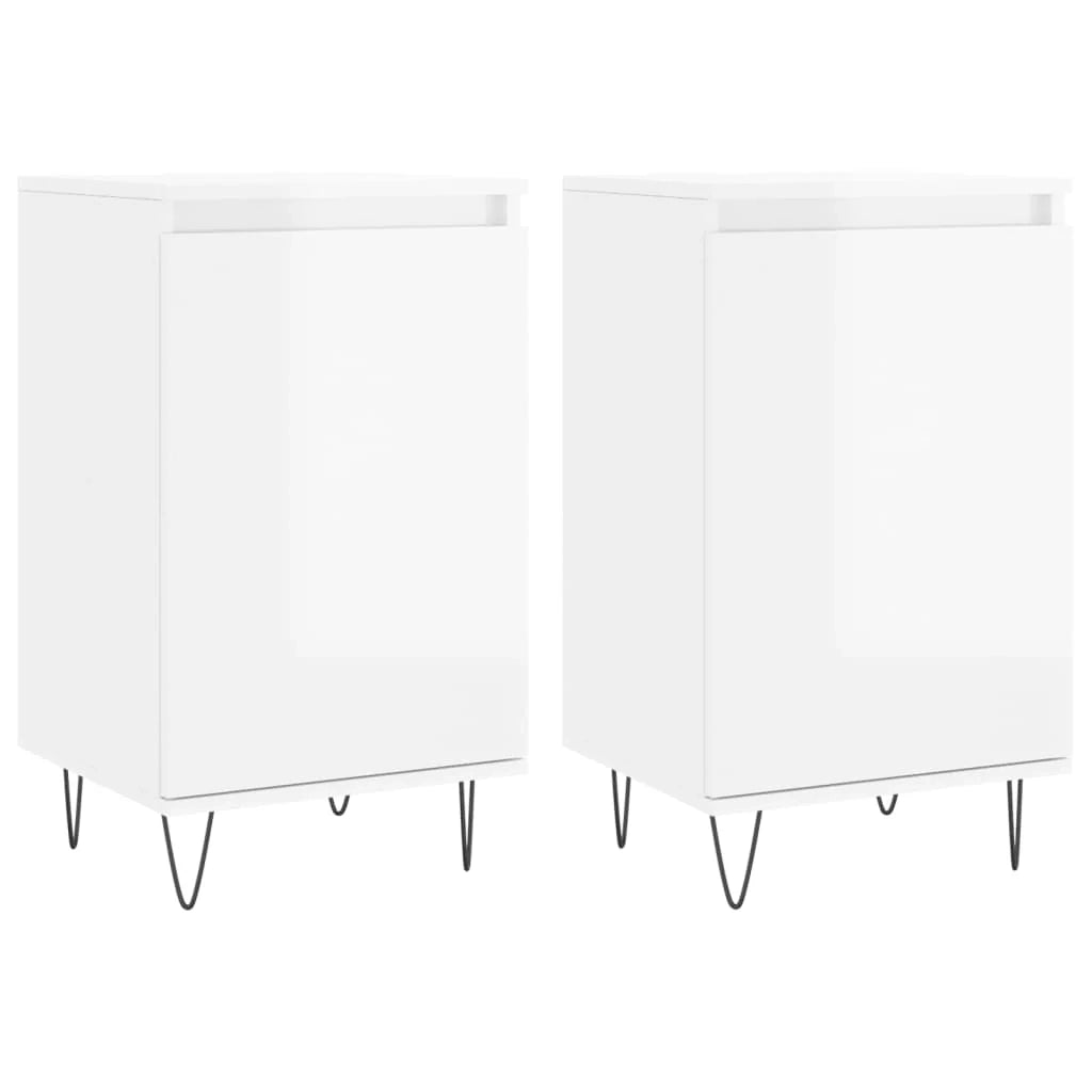Buffet credenza cassettiera armadio mobile contenitore organizer per cucina soggiorno salotti set da 2 lucido 40 x 35 x 70 cm legno ingegnerizzato marrone 02_0036704