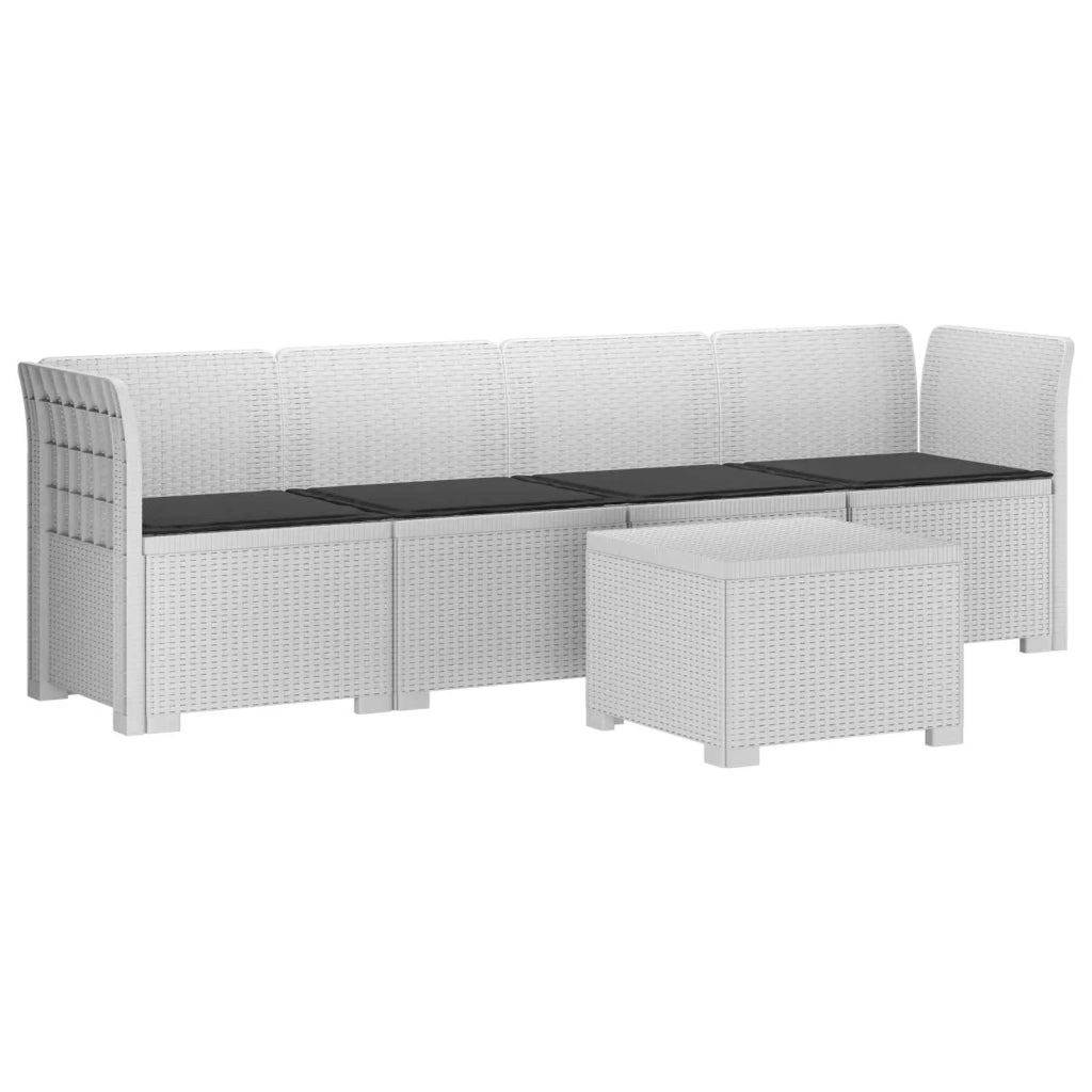 Divano da Giardino a 4 Posti con Cuscini in Stile Rattan PP 3443863