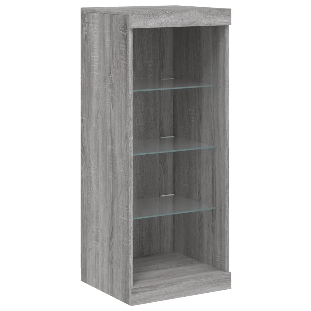 Credenza | Madia | Buffet da pranzo | Armadio da pranzo con Luci LED Grigio Sonoma 41x37x100 cm