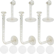 Organizzatore per gioielli, trasparente, glitterante, verticale, custodia per gioielli, fascia per capelli, organizzatore per orologi, set di 6 pezzi, piccolo, grande