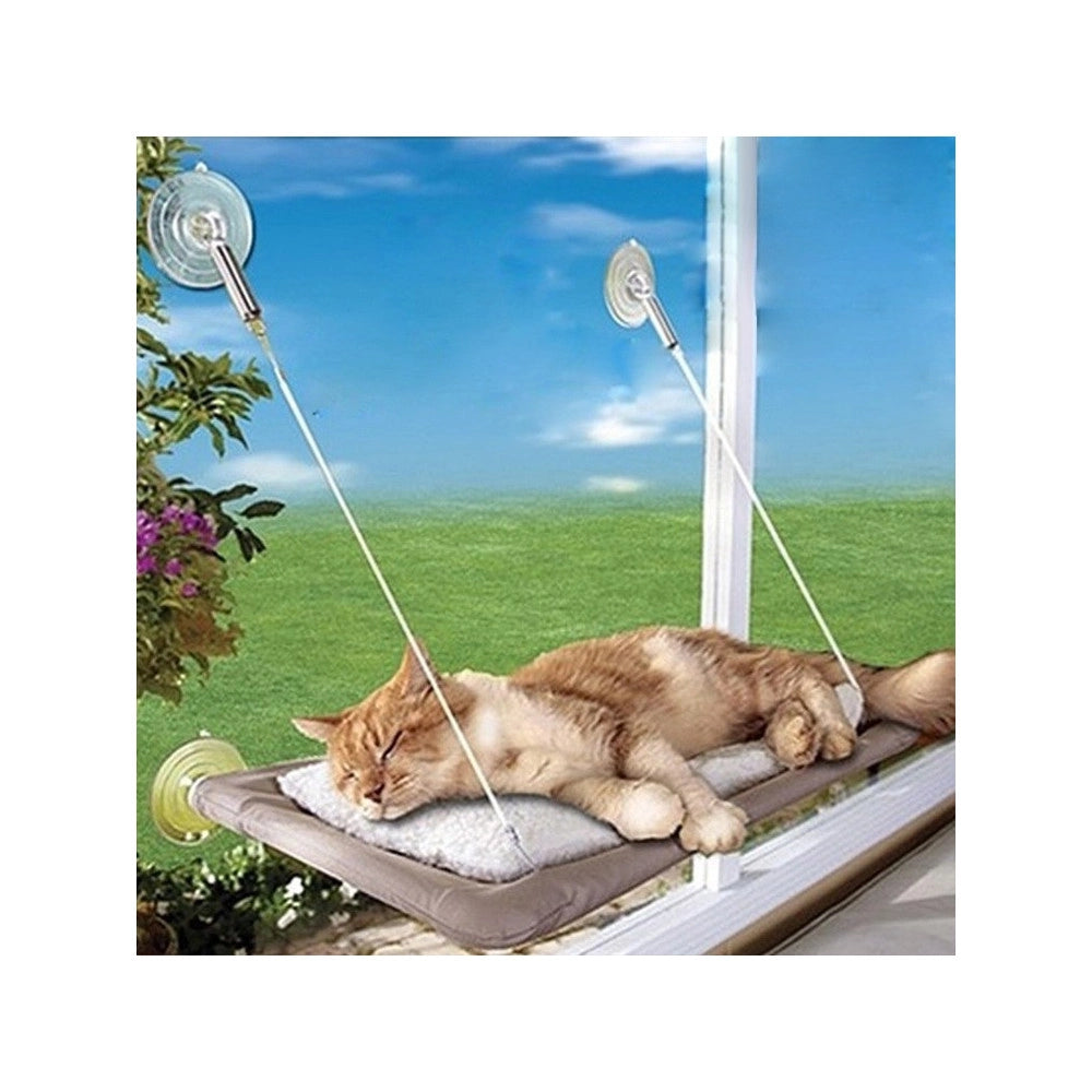 Trade Shop - Lettino Lavabile Per Gatti A Muro Con Ventose 50 X 25 Cm X 7,5 Kg -