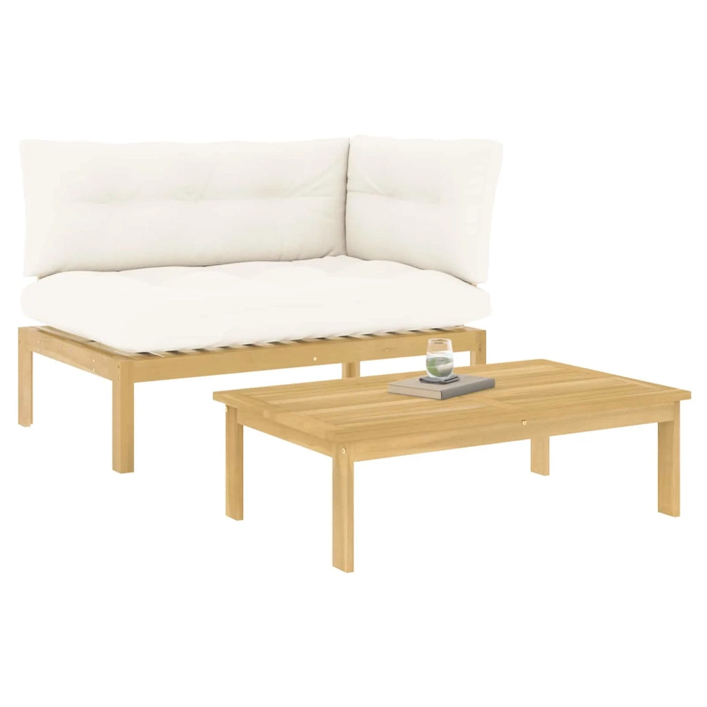 2 Pezzo Legno di acacia Marrone Chiaro