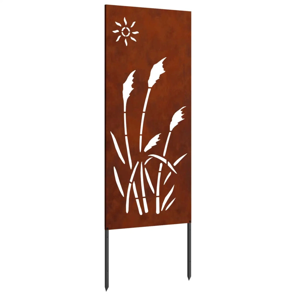 Schermo per privacy in giardino Traforo Ruggine 50 x 140 cm 876279