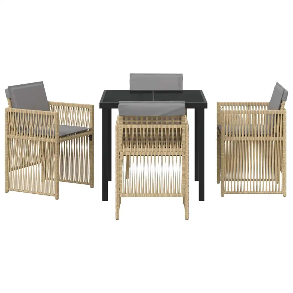 Set da Pranzo per Giardino 5 pcs Beige 3380669