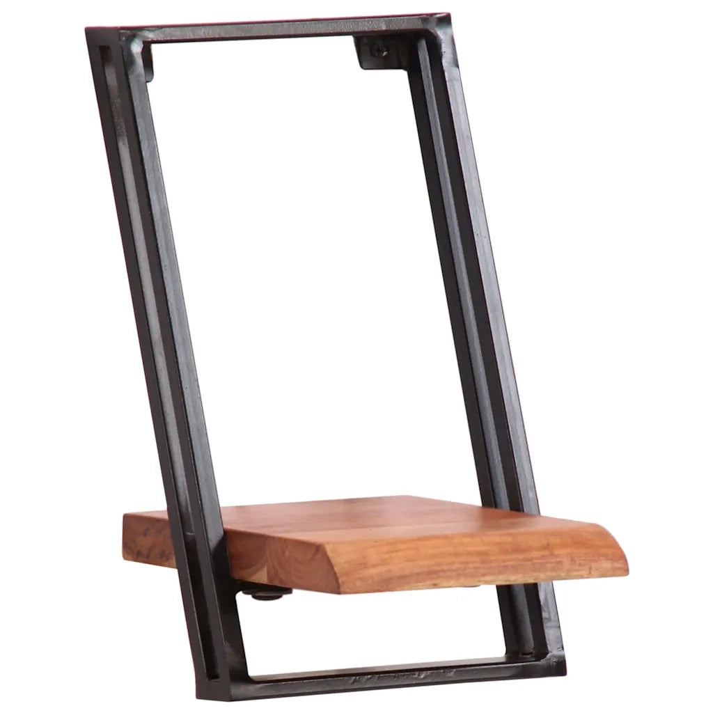 Mensole da Parete 5 pz in Legno Massello di Acacia 373633