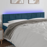 Testiera a LED-Testata con LED Blu Scuro 180x5x78/88 cm in Velluto 601550