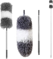 Piumino estensibile - 250cm - Spazzola - Stoffe - Lavabile e Rotabile - Aspirapolvere con manico telescopico - Lavabile Microfibra - Articoli per la casa - Pulizia soffitti
