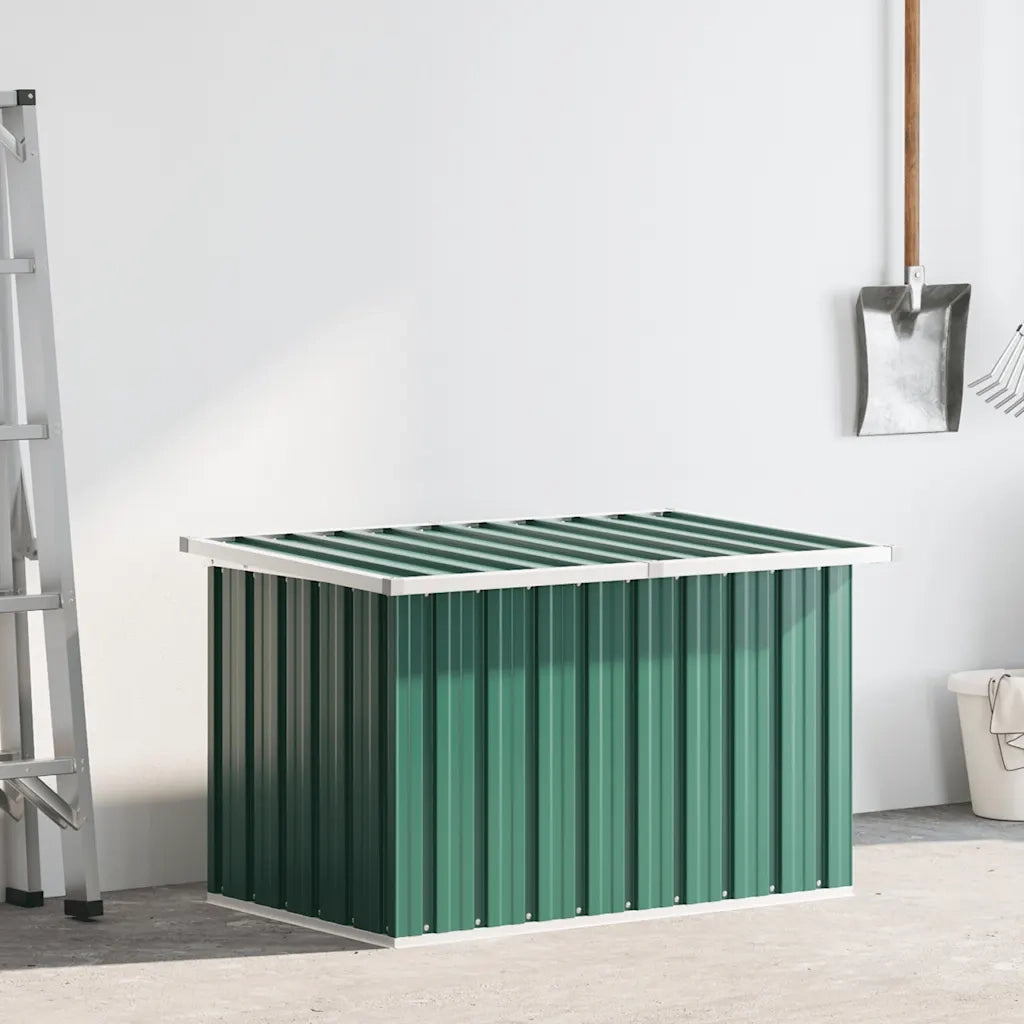 Baule da giardino verde 109x67x65 cm 46257