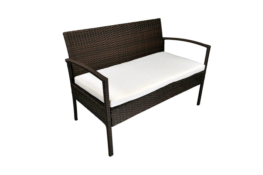 Salotto da giardino in rattan, set di divani da esterno in polyrattan marrone - Martino - RT-M09ZB