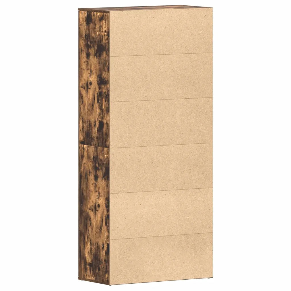 Mobile per scarpe con lo scaffale-Scarpiera Rovere fum¨¦ 80 x 39 x 178 cm