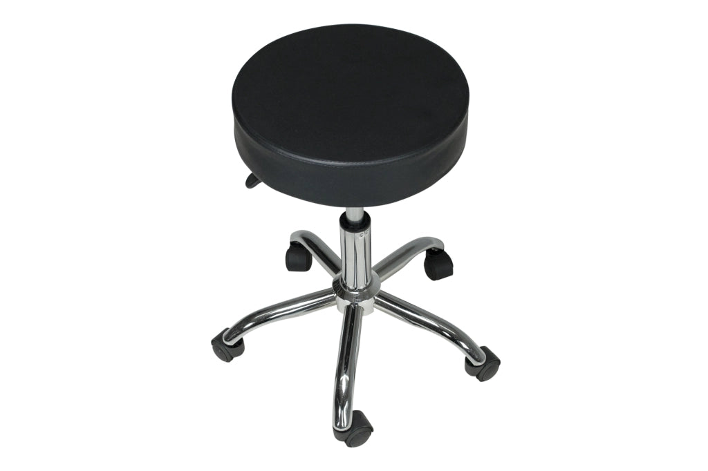 Sgabello professionale estetista in ecopelle, sgabello da ufficio mod. Alvin SG10EAL