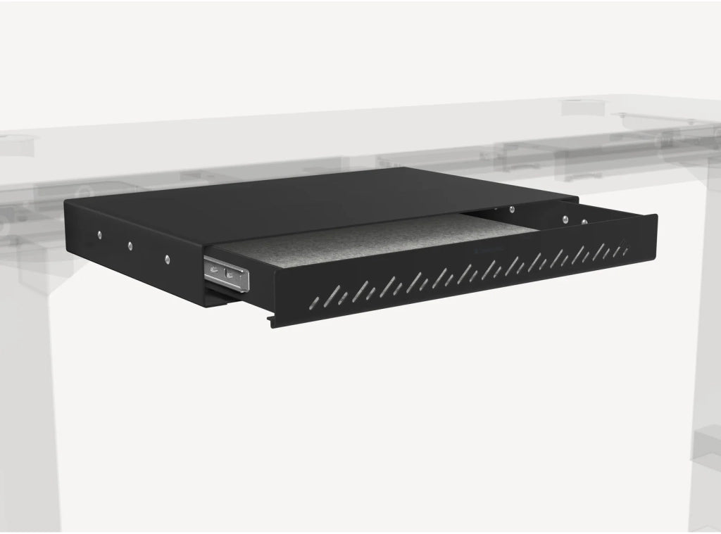 Desktronic Cassetto Sotto Scrivania in Metallo Organizzatore Nascosto Salvaspazio ad Alta Capacità Facile da Installare per Ufficio e Tavolo Toeletta Struttura Resistente