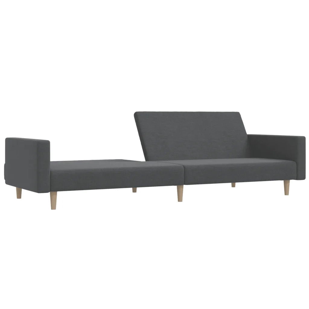 Divano Letto a 2 Posti Grigio Chiaro in Tessuto 375727