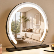 ZMH Specchio per il trucco illuminato nero LED 40x35cm 3 modalit¨¤ di illuminazione regolabili con una semplice pressione