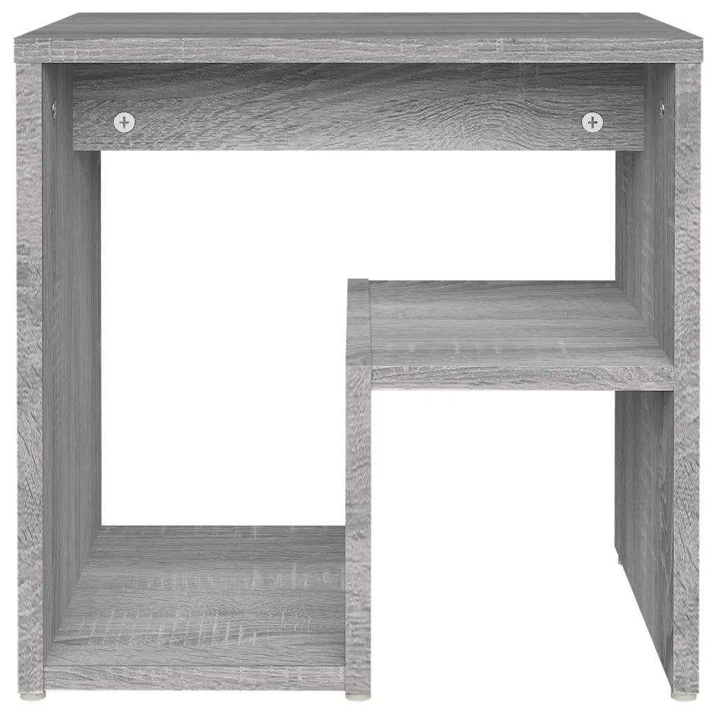 Comodino-Tavolino da notte Grigio Sonoma 40x30x40 cm in Legno Multistrato