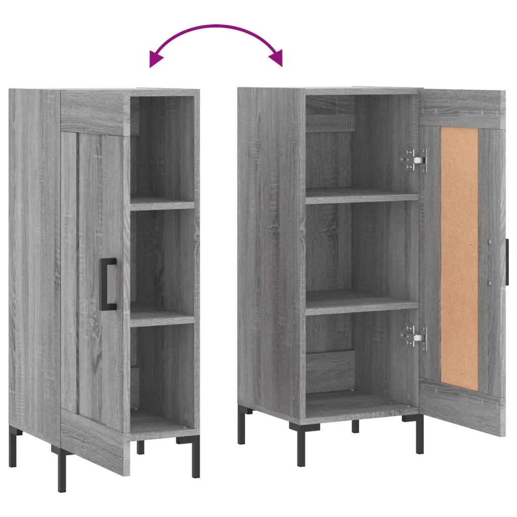 Credenza | Madia | Buffet da pranzo | Armadio da pranzo Grigio Sonoma 34,5x34x90 cm in Legno Multistrato
